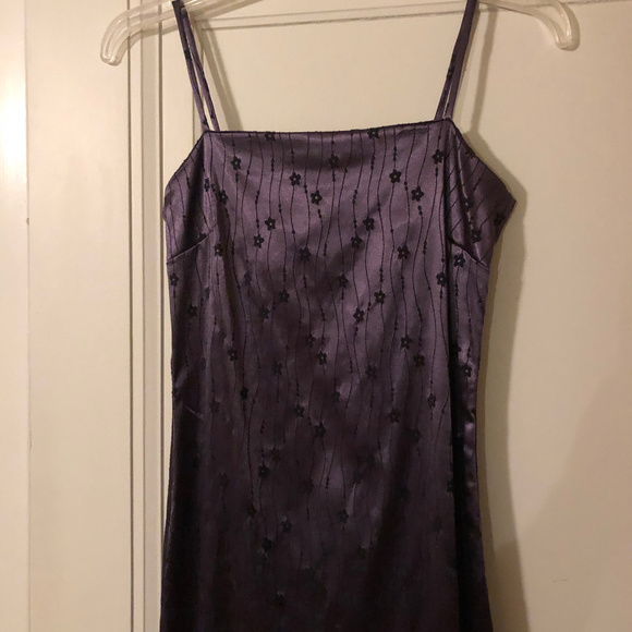 Purple Floral Prom Formal Dress, Size 5 - Picture 2 of 5